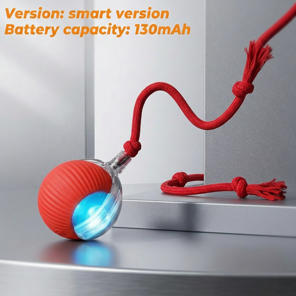interactive Automatic Rolling Dog Ball – Rechargeable Smart Toy for Active Dogs