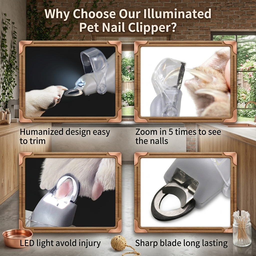 SafeTrim™ LED Pet Nail Clipper