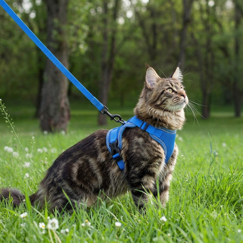 Adjustable Cat Harness and Leash Set – Reflective Escape-Proof Vest for Small to Large Cats
