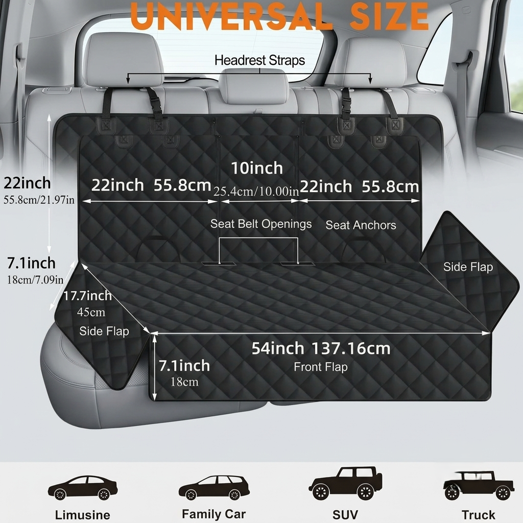 Premium Waterproof Dog Car Seat Cover