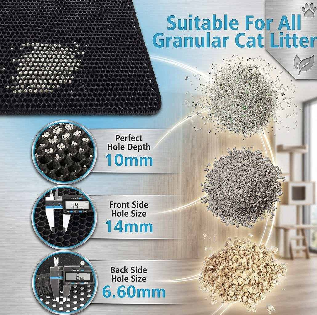 Premium Double-Layer Cat Litter Mat