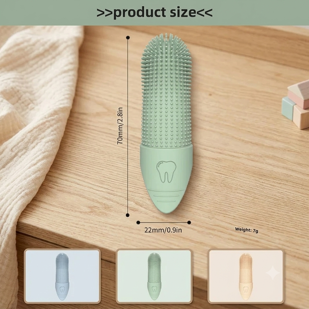360° Silicone Finger Toothbrush for Dogs & Cats